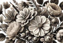 drawing of flowers